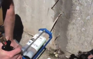 Polyurethane Injection Gun to repair cracked concrete wall - Attack A Crack™